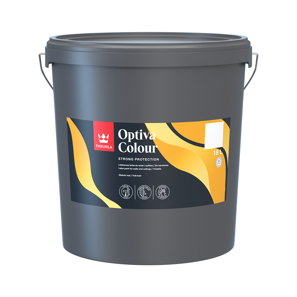 Фарба акрилова латексна TIKKURILA Tikkurila Optiva Colour база А глибокий мат біла 18 л